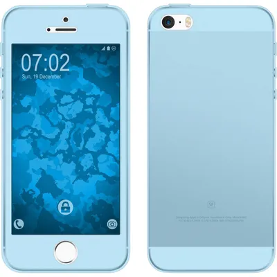 Produktbild von PhoneNatic Case kompatibel mit Apple iPhone 5 / 5s / SE - hellblau Silikon Hülle 360° Fullbody Cover