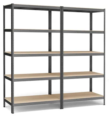 Immagine prodotto di Set di 2 scaffali per la cantina – struttura in acciaio – robusto – 60 x 120 x 200 cm
