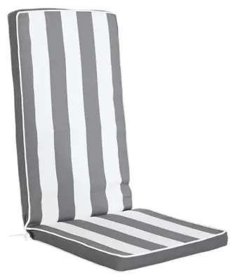 Stuhlkissen, grau/weiß, 42x4x115 cm, rechteckig, waschbar