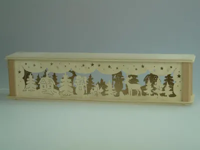 Produktbild von Schwibbogenerhöhung mit Schneemann und Beleuchtung BxHxT 52x10x10cm NEU