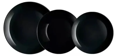 Produktbild von LUMINARC DIWALI Essservice 36-teilig schwarz für 12 Personen