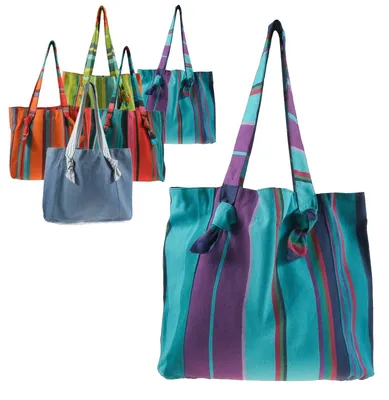 Produktbild von Umhängetasche aus Baumwolle handgewoben 45x38cm Shopper bunt