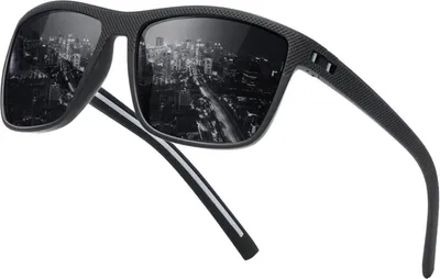 Image de Lunettes de soleil polarisées Hommes Femmes Noir Rétro UV400 Outdoor