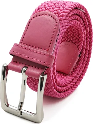 Produktbild von Glamexx24 Uni Elastischer Stoffgürtel Geflochtener Stretchgürtel Dehnbarer Gürtel für Damen und Herren-Farbe: Pink -Größe: 105