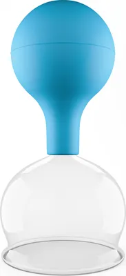 Produktbild von Pulox Schröpfglas aus Echtglas diverse Größen und Farben blau 62mm