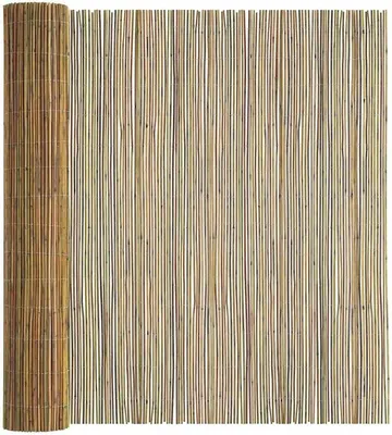 Imagen del producto de Valla de bambú natural, 500 x 180 cm, enrollable, para protección visual, jardín, balcón