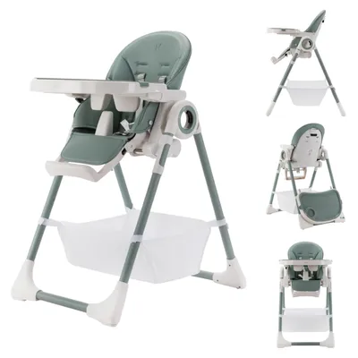Produktbild von Adamex Hochstuhl Baby Klappbar Mint YUNO mit Verstellbarer Rückenlehne & Abnehmbarem Tablett