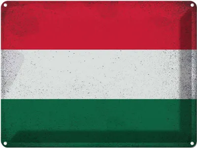 Produktbild von vianmo Blechschild 30x40 cm Ungarn Hungary Flagge Fahne Wappen