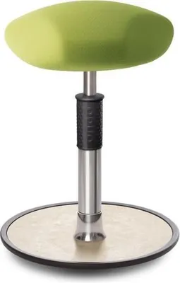 Produktbild von Sitz- Stehhocker Free Regular Triangel Gestrick Hellgrün chrom /cremeweiß.