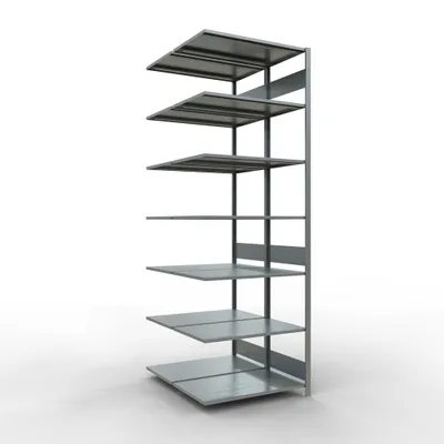 Zdjęcie produktu dla Podwójna półka wtykowa typ 150 - 3000x1000x2x600 mm ocynkowana 2x7 półek