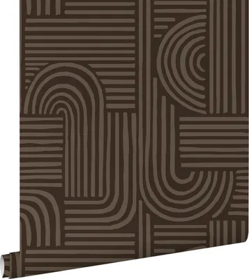 Immagine prodotto di ESTAhome carta da parati 3D grafico marrone scuro 50 x 900 cm