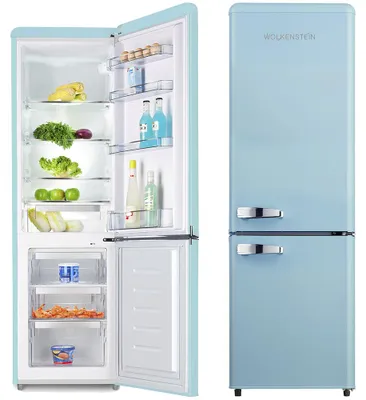 Immagine prodotto di Wolkenstein KG 250.4RT Combinazione frigorifero/congelatore retrò, blu