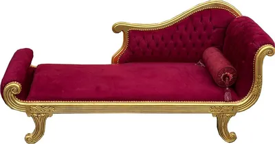 Produktbild von Casa Padrino Barock Chaiselongue Modell XXL Bordeaux Rot / Gold - Antik Stil - Liege Wohnzimmer Möbel