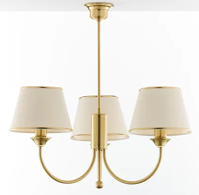 Produktbild von JUPITER Kronleuchter CLASSIC Klassisch Hohe Qualität 3-flammig Beige Gold E27 Stahl Metal