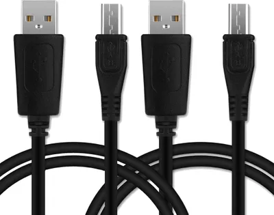 Produktbild von 2x CELLONIC USB Kabel 1m kompatibel mit Blackview BV4900, BV4900s, BV5500, BV5500 Plus, BV6000 Smartphone, Handy Ladekabel Micro-USB langer Stecker auf USB A 2.0 Datenkabel 1A schwarz PVC