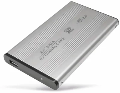 Produktbild von LogiLink Enclosure 2.5 inch S-ATA HDD USB 2.0 Alu, SATA, 63.5 mm (2.5 "), Silber, Aluminium, 480 Mbps