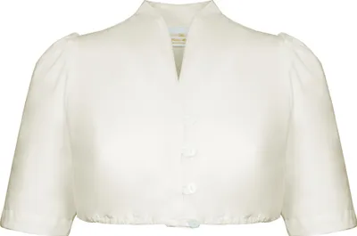 Produktbild von Pierre Marcel Seidige Damen Dirndlbluse Melina mit V-Ausschnitt - Creme Größe: 34