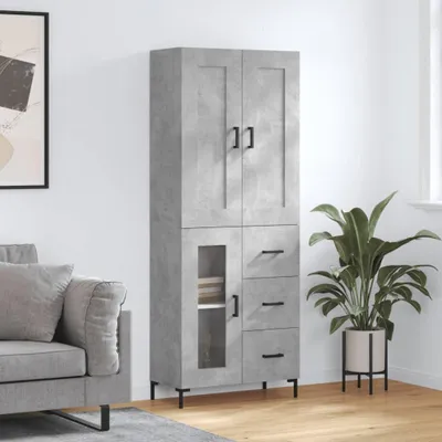 Zdjęcie produktu dla vidaXL Deska wysoka beton szara 69,5x34x180 cm materiał drewnopochodny