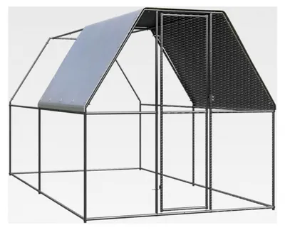 Produktbild von Hühnerkäfig für den Außenbereich 2x4x2m aus verzinktem Stahl