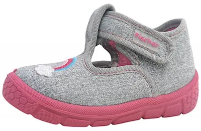 Produktbild von Fischer Markenschuhe Kinder Klett Hausstiefel Hausschuh Grau in Gr. 25