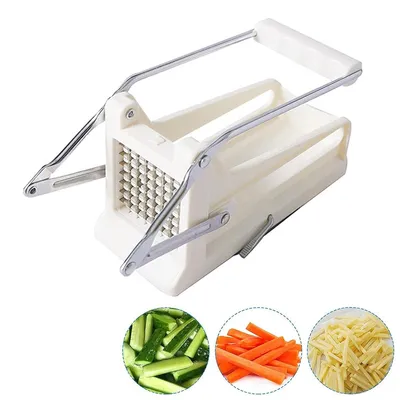 Produktbild von Pommesschneider aus Edelstahl, multifunktionaler Kartoffel- und Gemüseschneider für Pommes Frites, Karotten und Gurken