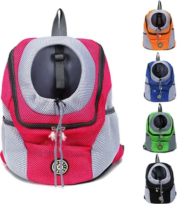 Obrázok produktu pre Taška na prenášanie psa Batoh pre psa Handsfree Nastaviteľná cestovná taška pre domáce zvieratá pre malé stredné psy Mačky Červená M