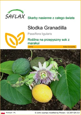 Zdjęcie produktu dla SAFLAX - Słodka Granadilla - 20 Nasiona - Passiflora ligularis