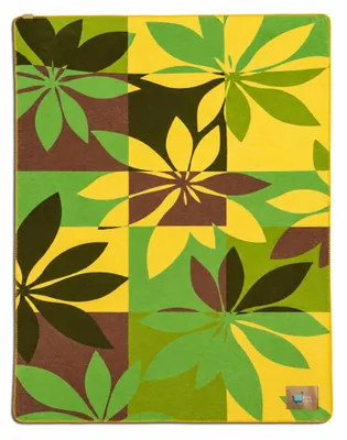 Image de Couverture Bigghome Botanik, 150x200 cm, motif floral, 60 % coton, 500 g/m², couverture douce pour la maison et pour le canapé, respirante