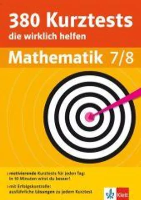 Immagine prodotto di 380 Kurztests die wirklich helfen, Mathematik 7./8. Klasse, Übungen mit Selbstkontrolle