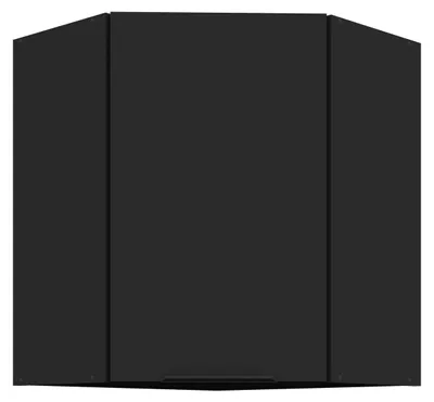 Produktbild von Küchen Eckhängeschrank 60x60 cm SIENA Schwarz Küche Küchenzeile Küchenblock