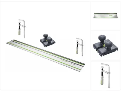 Obrázek produktu pro Festool FS 1400/2 vodicí lišta 1400 mm ( 491498 ) + 2x šroubová svorka FSZ 120 ( 489570 ) + vodicí doraz FS-OF 1400 ( 492601 ).