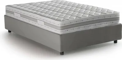 Produktbild von Quadratisches und halbes Bett Dmalizi, Containerbett mit Stoffbespannung, 100%  Italy, Frontöffnung, inklusive Matratze 120x200 cm, Grau