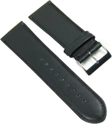 Produktbild von Beach Uhrenarmband Ersatzband Kalbslederband 26mm schwarz 404826S
