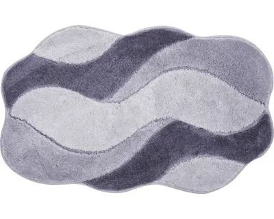 Produktbild von Badteppich Grund Carmen 60 x 100 cm grau schwarz