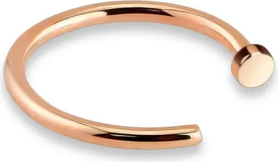 Produktbild von viva-adorno 0,8mm Nasenring Nasenpiercing Piercing Hoop Ring Chirurgenstahl 316L in verschiedenen Farben Z504, rosegold