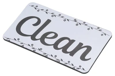 Geschirrspüler Magnet Schild Clean Dirty, Acryl, 9,5x5,5 cm