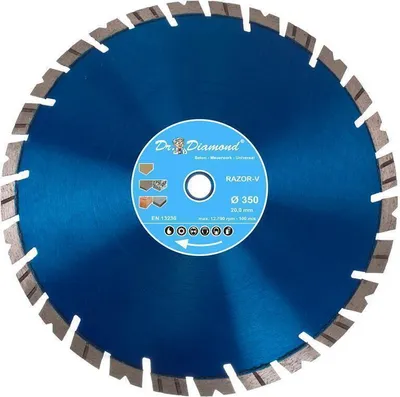 Produktbild von Dr. Diamond® Diamanttrennscheibe 350 Razor-V - 20,0 mm Bohrung