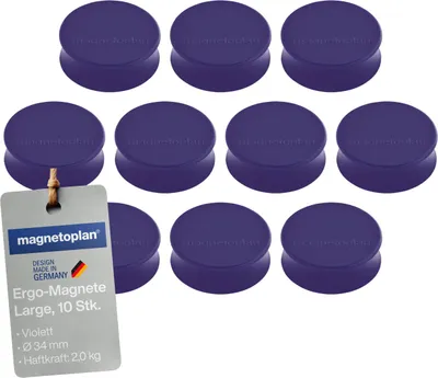 Produktbild von Magnetoplan Ergo large Magnete violett 34mm 10St