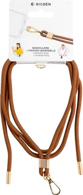 Image de BIGBEN CONNECTED BBANDBROWN - Bandoulière camel détail gold