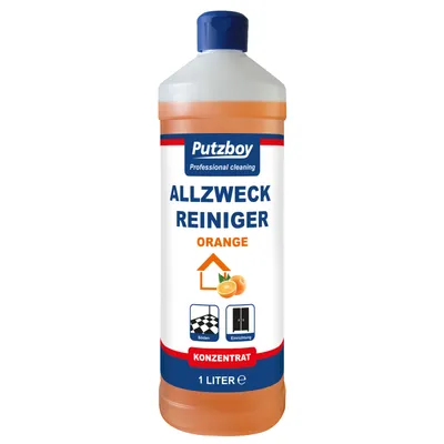 Produktbild von Putzboy Allzweck Reiniger Orange - Konzentrat - 1 Liter - Universalreiniger für Böden und Oberflächen - 1400501
