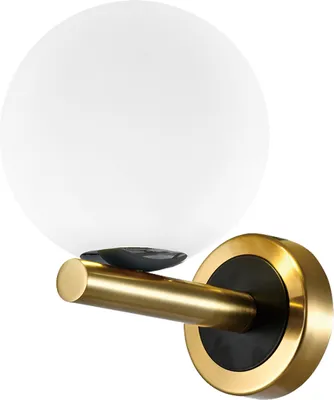 Zdjęcie produktu dla Kinkiet Ścienny Elegancka Lampa ze szklanym kloszem 1xG9 Złoto-Czarny