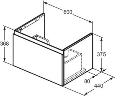 Produktbild von Ideal Standard E3382UQ Möbelwaschtischunterschrank Finesse