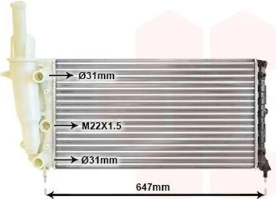 Produktbild von VAN WEZEL 17002141 Kühler Wasserkühler Motorkühler für FIAT PUNTO (176) PUNTO Cabriolet (176C)
