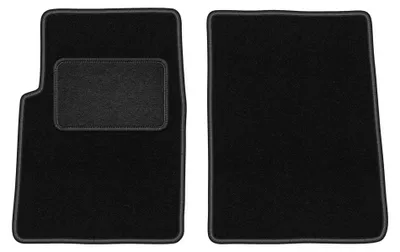 Productafbeelding van Velours voormatten voor Hyundai Galloper 1991-2003 – 2-delig, zwart, op maat – Wielganizator LUX