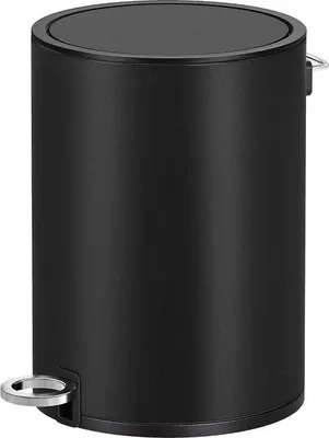 Immagine prodotto di cestino per il bagno da 3 litri - Coperchio con chiusura morbida - Vaschetta interna rimovibile - Nero