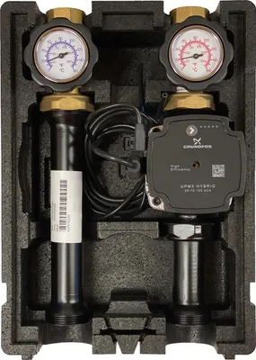 Produktbild von EcoMix Heizkreispumpengruppe direkt, mit Grundfos UPM3 Hybrid 25/7 Hocheffizienzpumpe