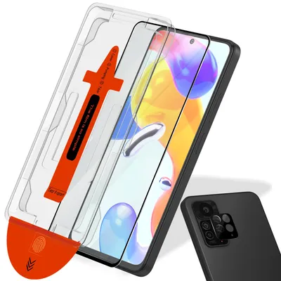 Zdjęcie produktu dla 1-pak Xiaomi Redmi Note 11 Pro Szkło ochronne na ekran & 1-pak ochrona obiektywu - Szkło hartowane | [Automatyczna instalacja] - Bez bąbelków