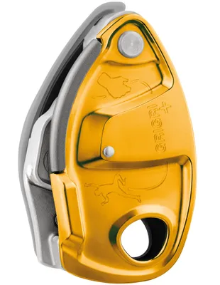 Produktbild von Petzl Grigri+ Sicherungsgerät mit Bremsunterstützung, orange
