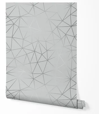 Produktbild von Selbstklebende Tapete Möbelfolie Hellgrau Geometrisch Linien Muster Moderne Tapete für Wohnzimmer Schlafzimmer Flur Büro Minimalistisches Design Matt 5m x 0,5m