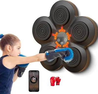 Produktbild von Elektronische Boxer Wandboksapparatuur für Kinder und Erwachsene, Bluetooth-Boxer Wandboksdoelen mit Bokshandschuhen für Kinder